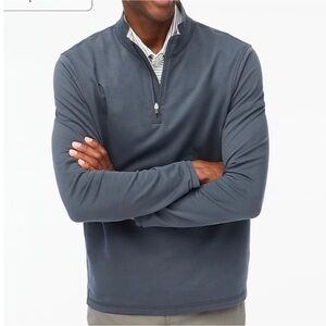 NWT JCrew Performance half-zip pullover Grey Sz M Needs Wash Pallet Dust